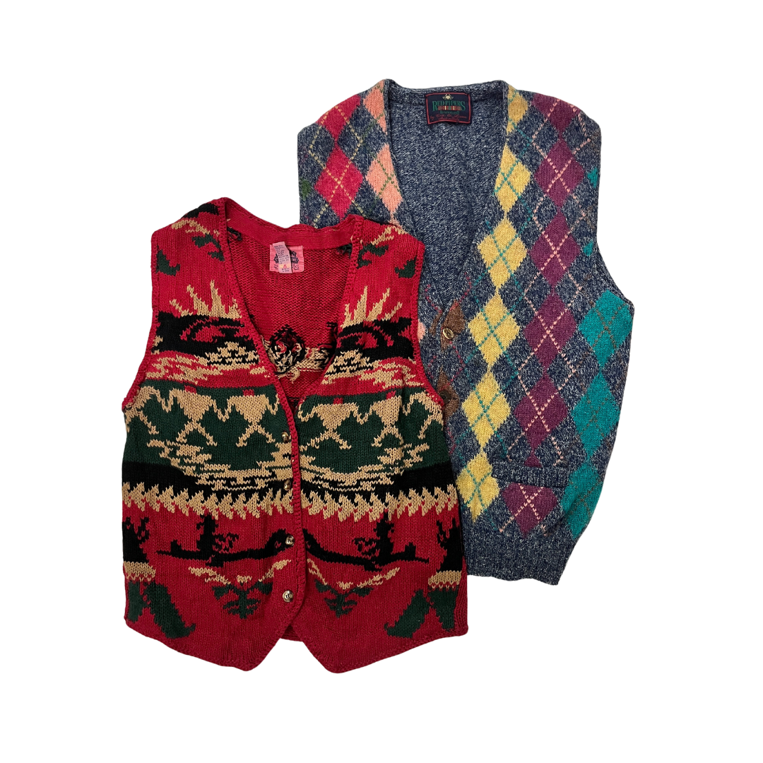 PACK CHALECOS DE PUNTO VINTAGE