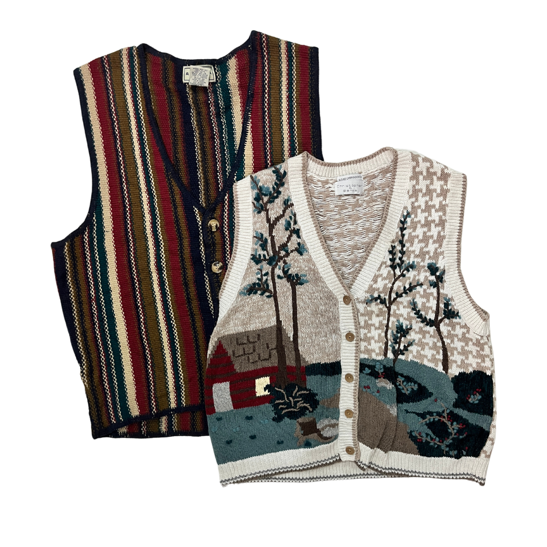 PACK CHALECOS DE PUNTO VINTAGE