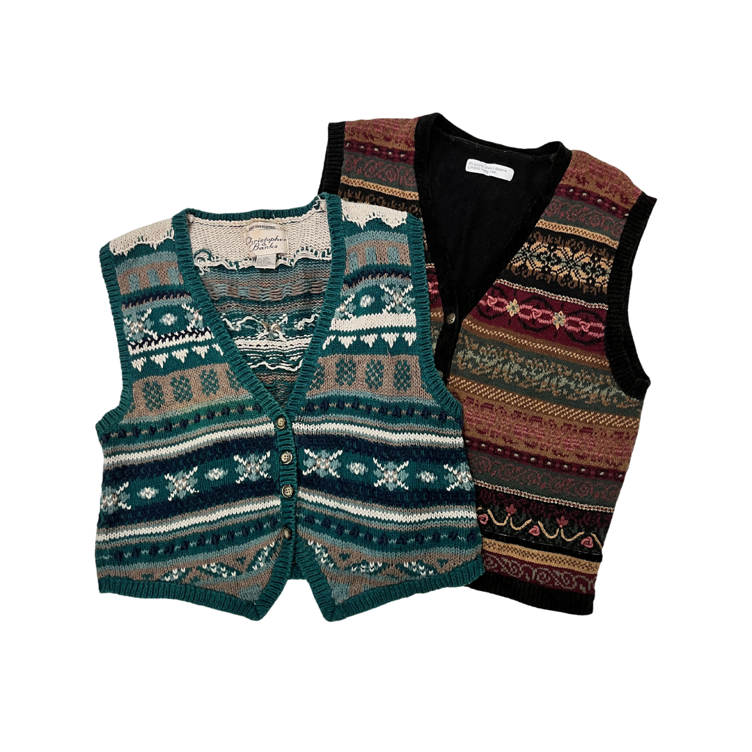 PACK CHALECOS DE PUNTO VINTAGE